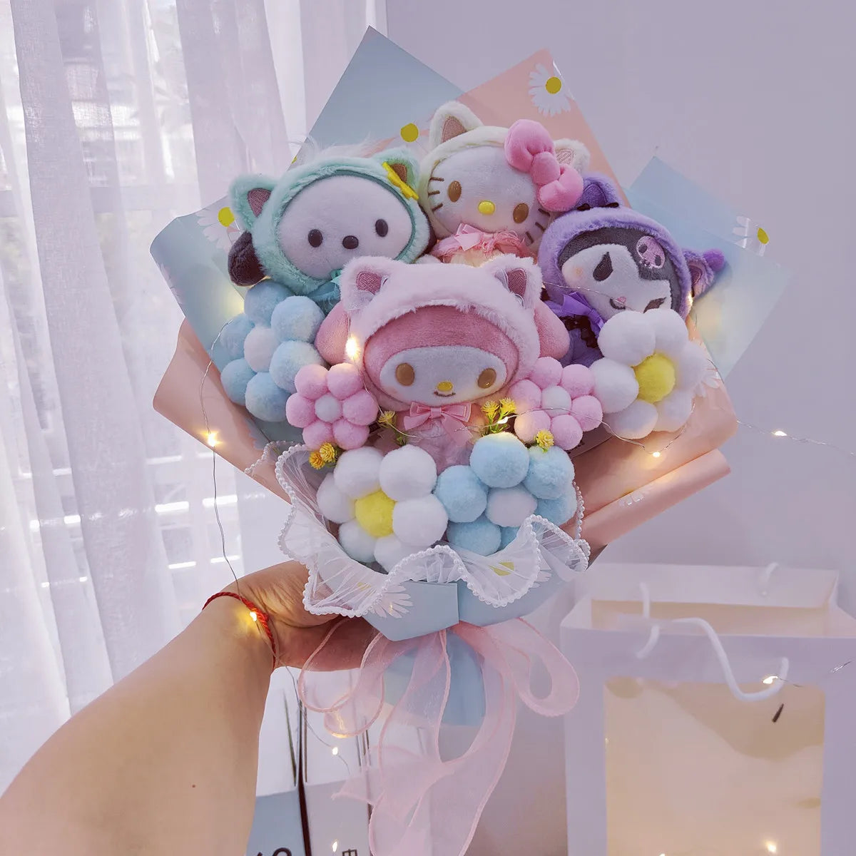 Sanrio Plush Bouquet My Melody Kuromi Cinnamoroll Hello Kitty Flowers - Tophatter Daily Deals