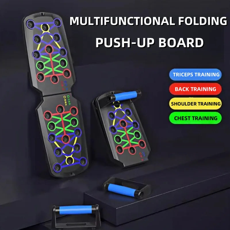 Push Up Board Foldable 28 Modes Home Workout Trainer - Tophatter Daily Deals