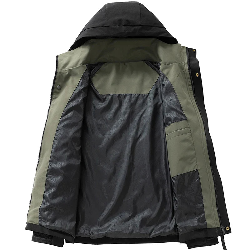 Waterproof Relaxed Men's Jacket - Hooded Polyester, Camping - Tophatter Daily Deals