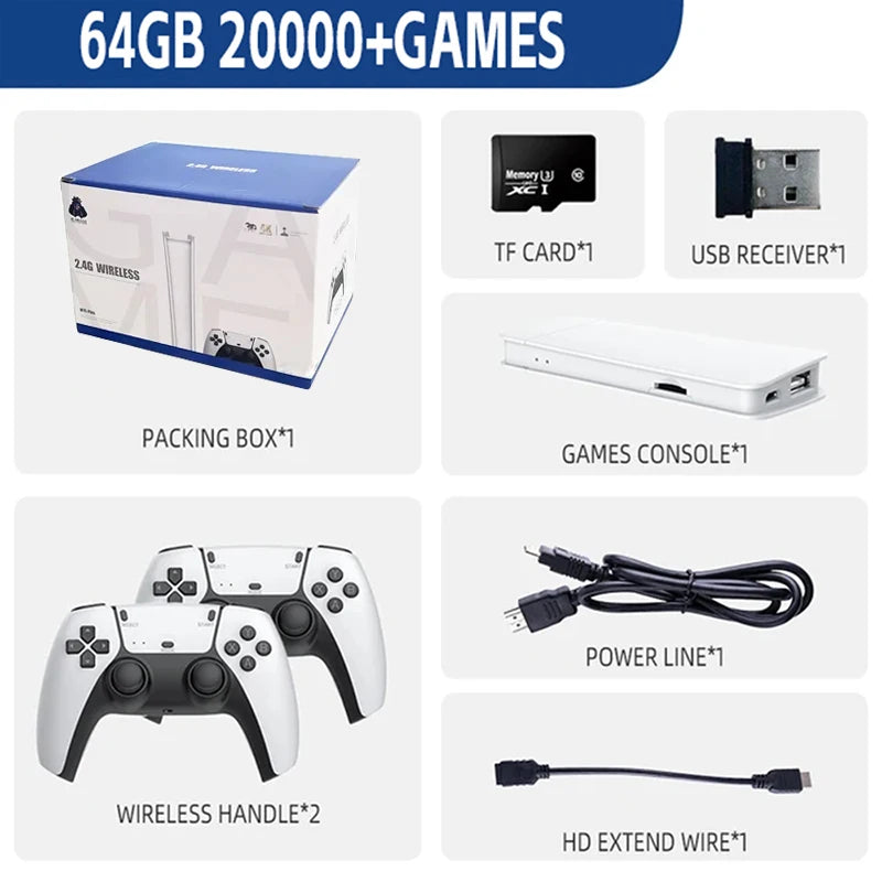 Tophatter's™ Retro Game Stick 20k Games 64GB 64G Video Game Consoles - Tophatter Daily Deals