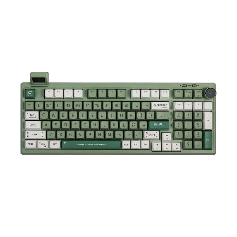 Mechanical Keyboard 97Key 95 Percent Gasket Mini Display Green - Tophatter Daily Deals