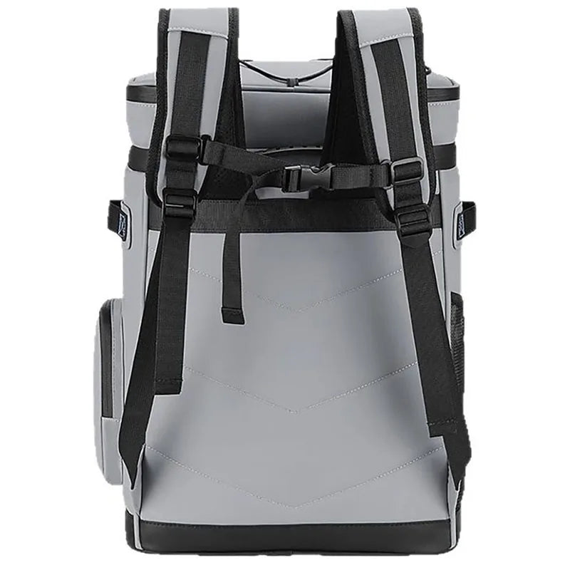 30L Camping Insulated Backpack Hot Cold Storage Gray Backpacks - Tophatter Daily Deals