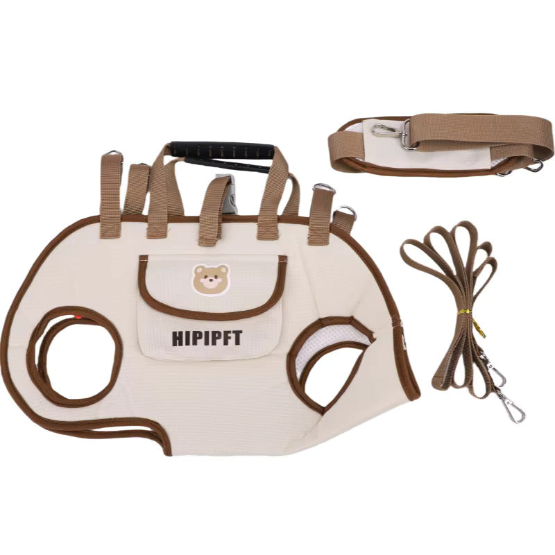 Small Dog Whole Body Lift Harness Pet Backpack Brown Dog Mobility Harnesses - Tophatter Daily Deals