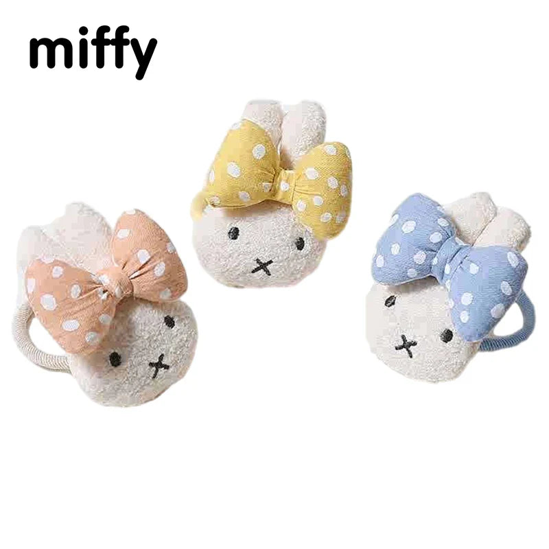 Miffy Polka Dot Ribbon Plush Hair Tie Animals - Tophatter Daily Deals