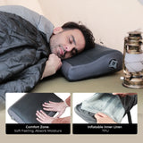 Ergonomic Inflatable Camping Air Pillow Grey Pillows - Tophatter Daily Deals