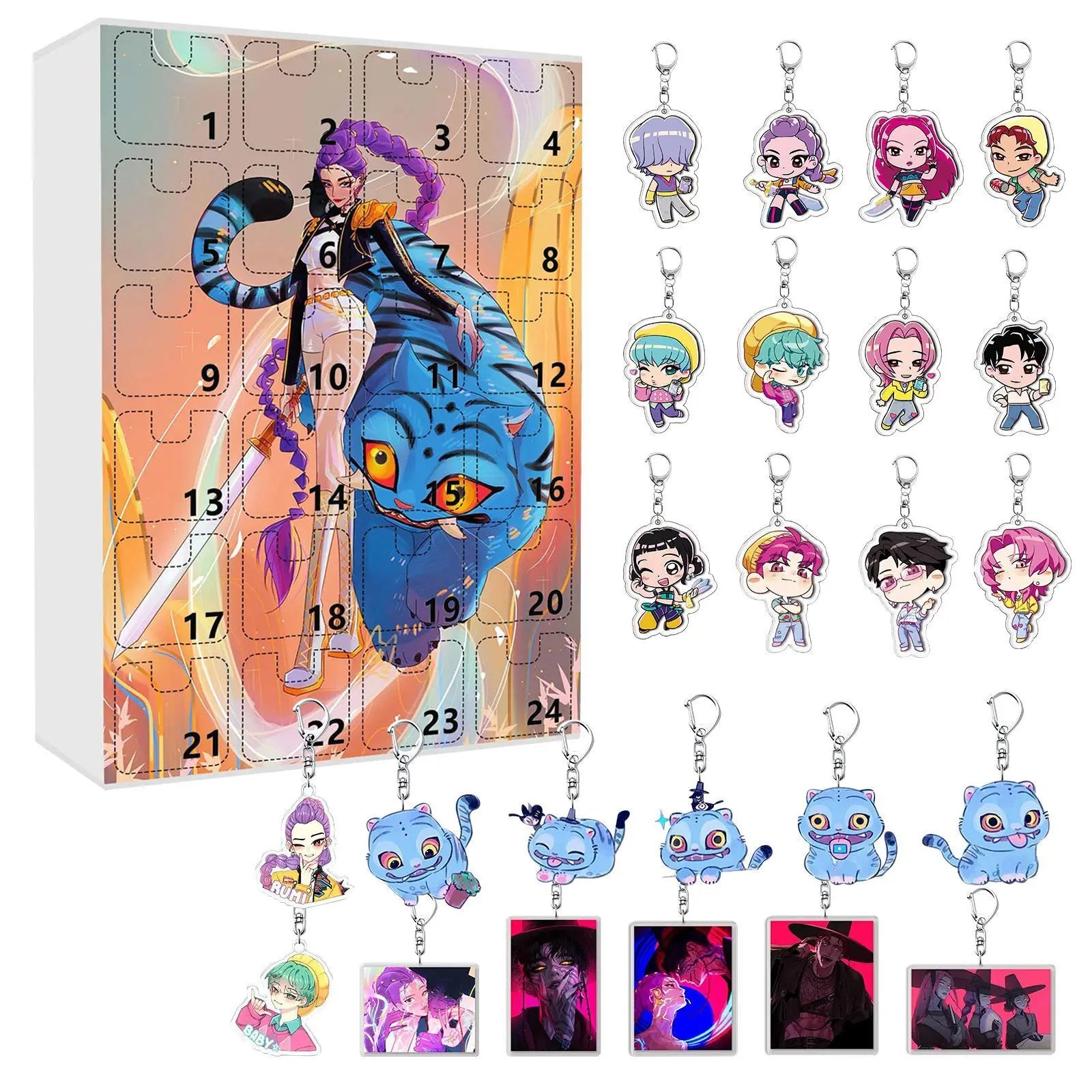 Kpop Advent Calendar 24 Day Demon Hunters Keychain Gift 15 - Tophatter Daily Deals