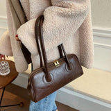 Baguette Shoulder Bag Large Pillow Style (Coffee) Apparel & Accessories > Handbags, Wallet's & Cases > Handbags - Tophatter Daily Deals