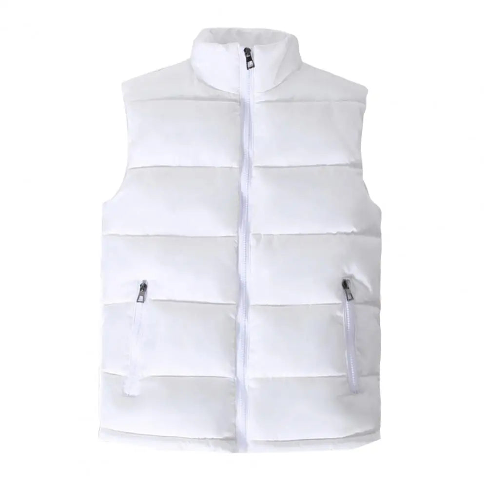 Lightweight Men's Puffer Vest - Slim Stand Collar, Quilted - Tophatter Daily Deals