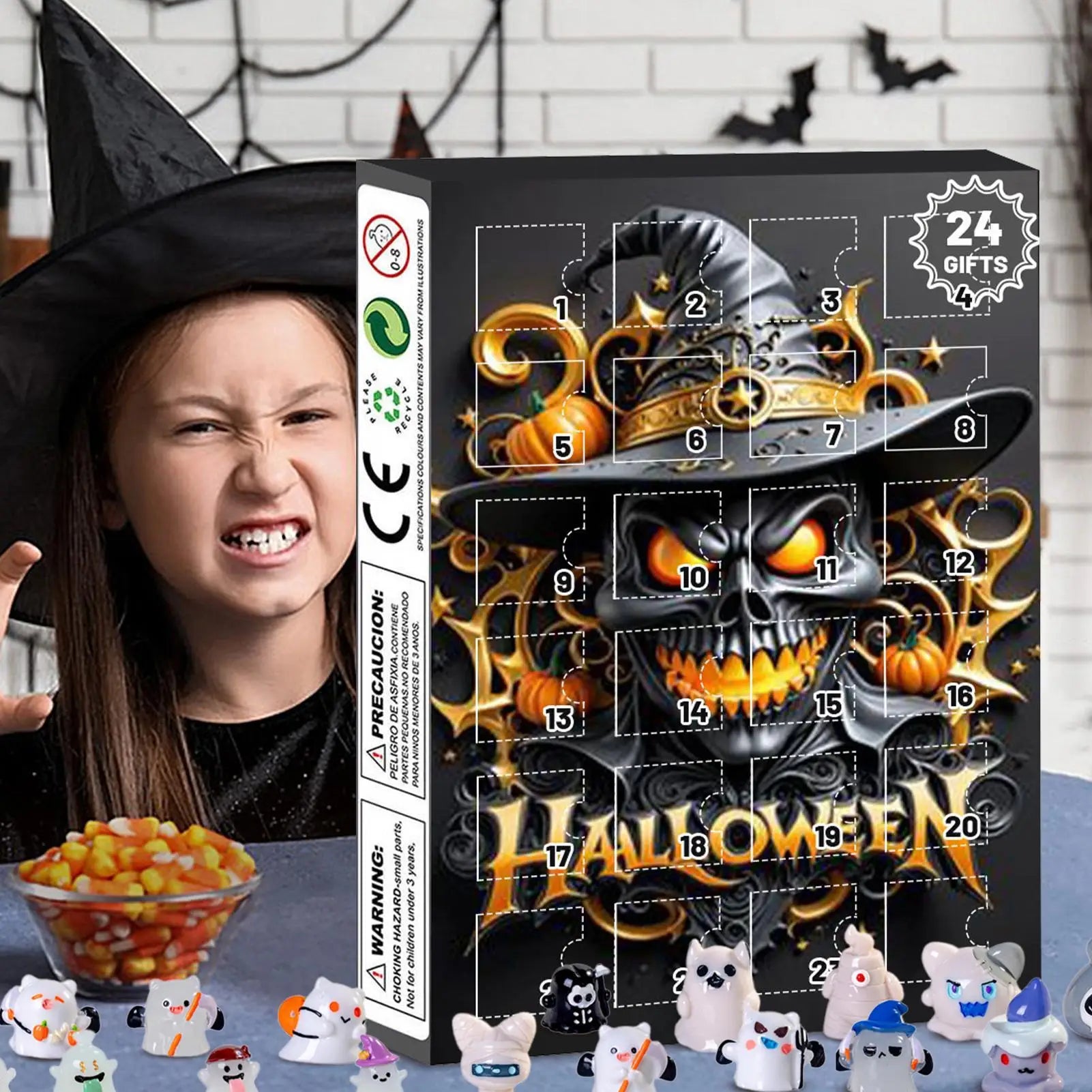 Halloween Advent Calendar 24 Days Tabletop Decor Collectible - Tophatter Daily Deals
