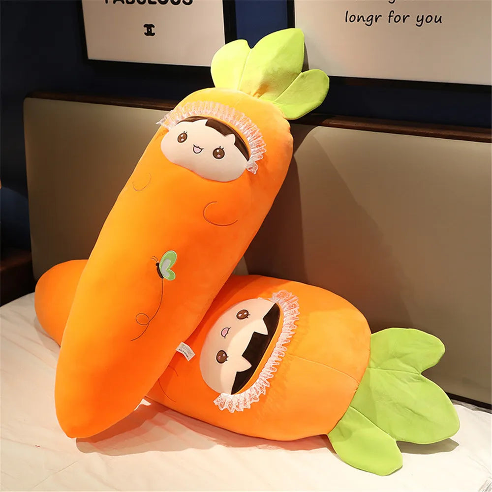 Cartoon Carrot Plant Vegetable Plush Stuffed Soft Toy Huge Food - Tophatter Daily Deals