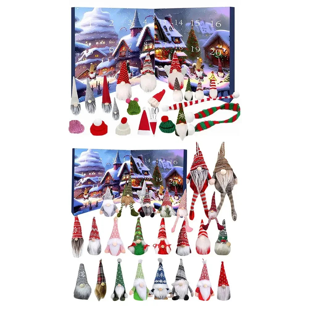 Gnome Advent Calendar Plush Set Christmas Decor 2025 - Tophatter Daily Deals