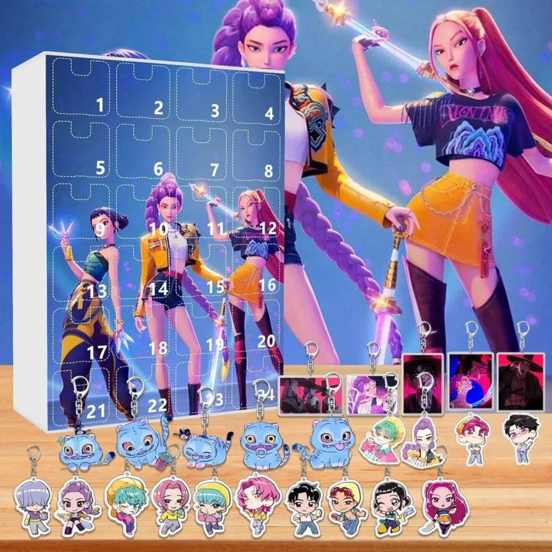Kpop Advent Calendar 24 Day Demon Hunters Keychain Gift - Tophatter Daily Deals