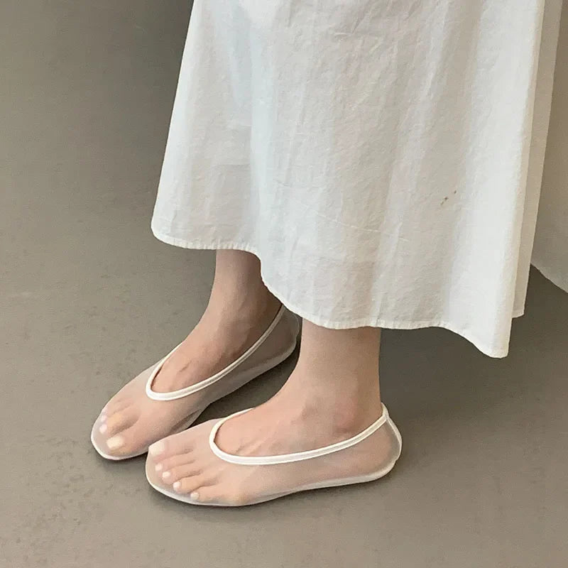 Lightweight Women Ballet Flats - Shallow Slip On Mesh - Tophatter Daily Deals