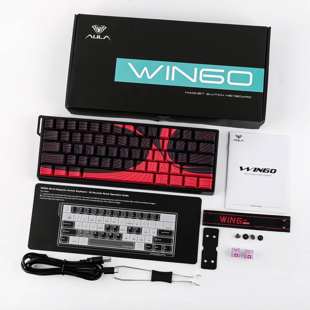 Mechanical 60 Percent Hot Swap Keyboard Aluminum RGB Hall - Tophatter Daily Deals