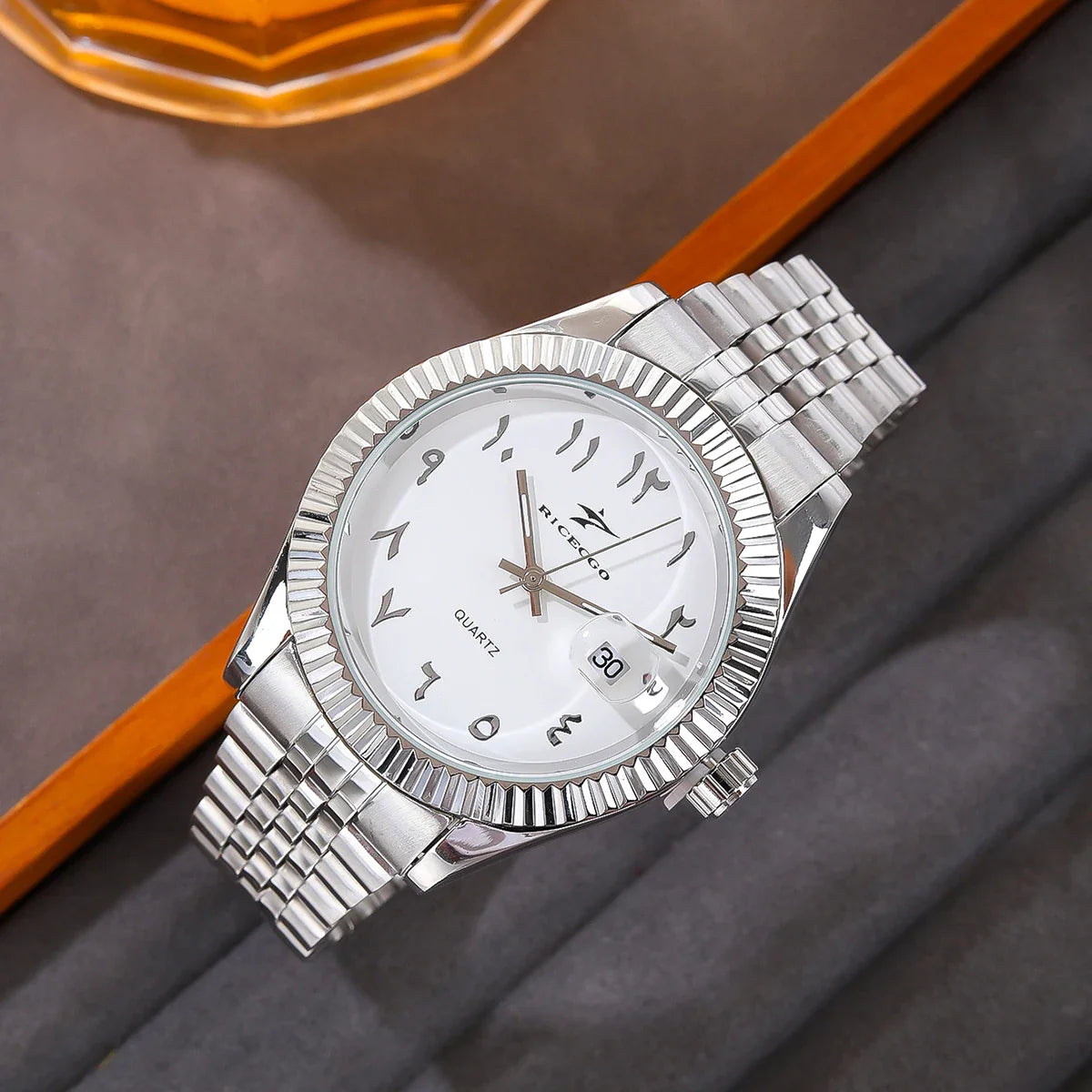Men's Stainless Steel Date Watch Casual Business Style White - Tophatter Daily Deals