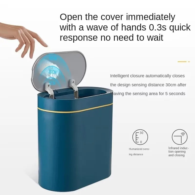 Sensor Trash Can Touchless 8L Kitchen Bathroom Bin Compact - Tophatter Daily Deals