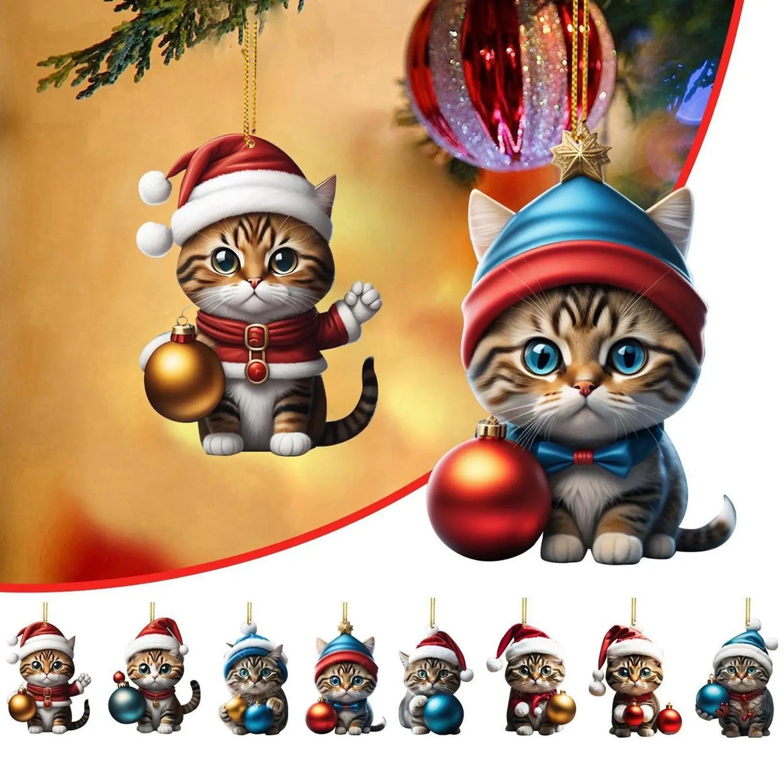 Cat Advent Calendar 24 Day Tree Ornaments Christmas - Tophatter Daily Deals