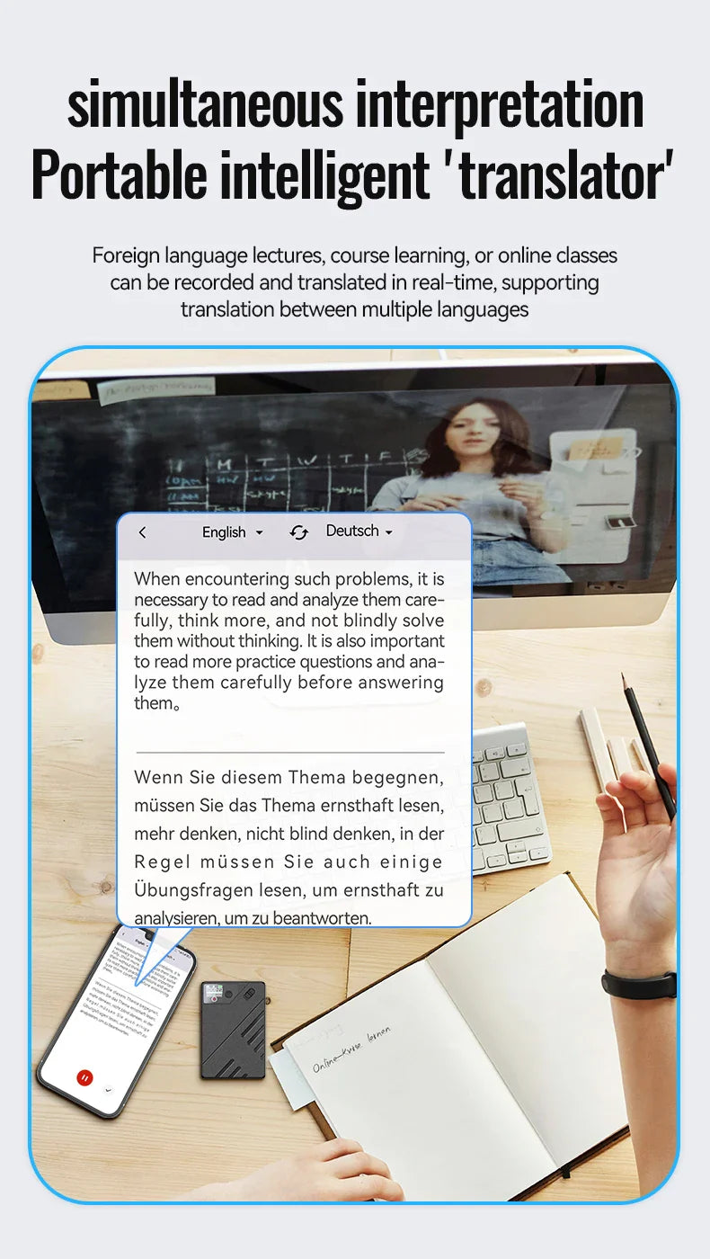 AI Voice Recorder With Real Time Transcription And Summary - Tophatter Daily Deals