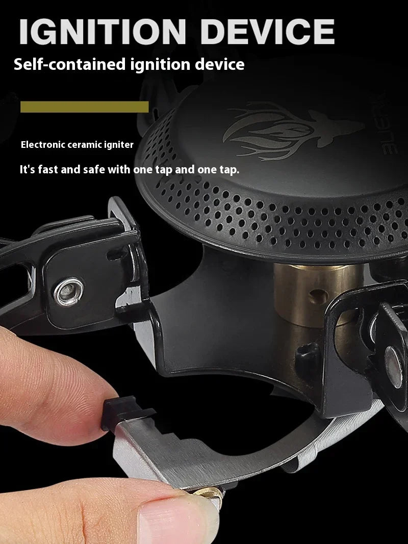 Folding 3800W UFO Camping Stove Black Camp Cooking - Tophatter Daily Deals