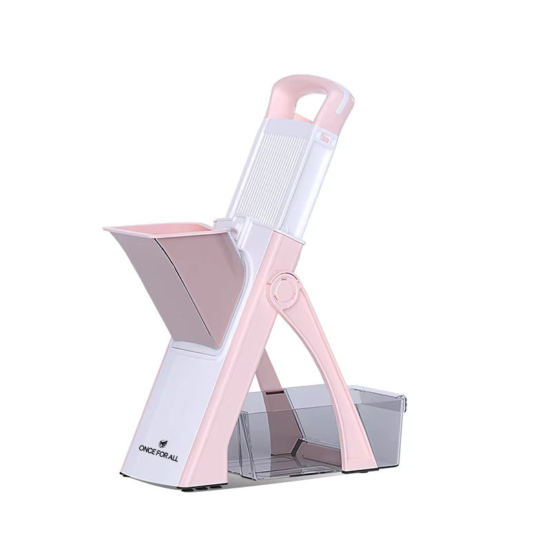 Multifunctional Safe Hand Mandoline Slicer Pink Mandoline Slicers - Tophatter Daily Deals