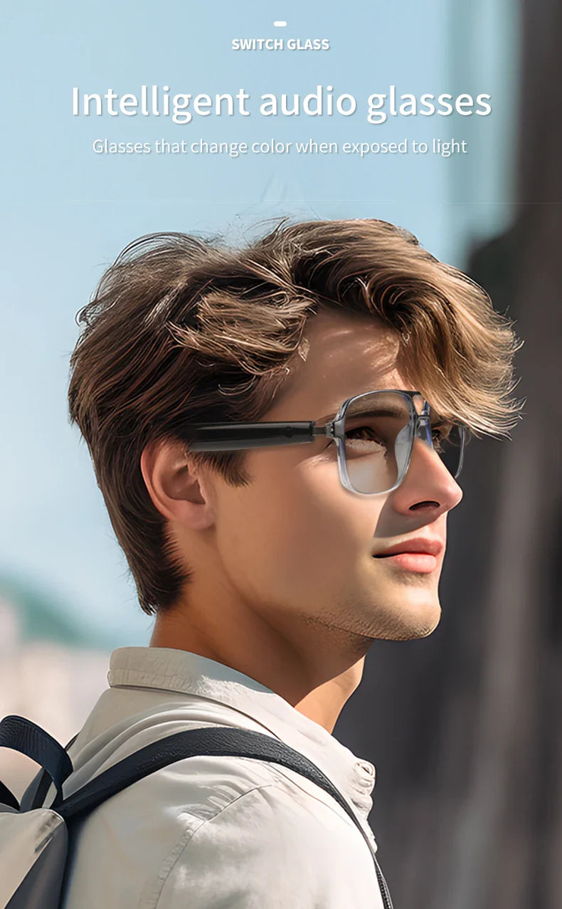 Smart Bluetooth Photochromic Sunglasses With Audio Mic - Tophatter Daily Deals