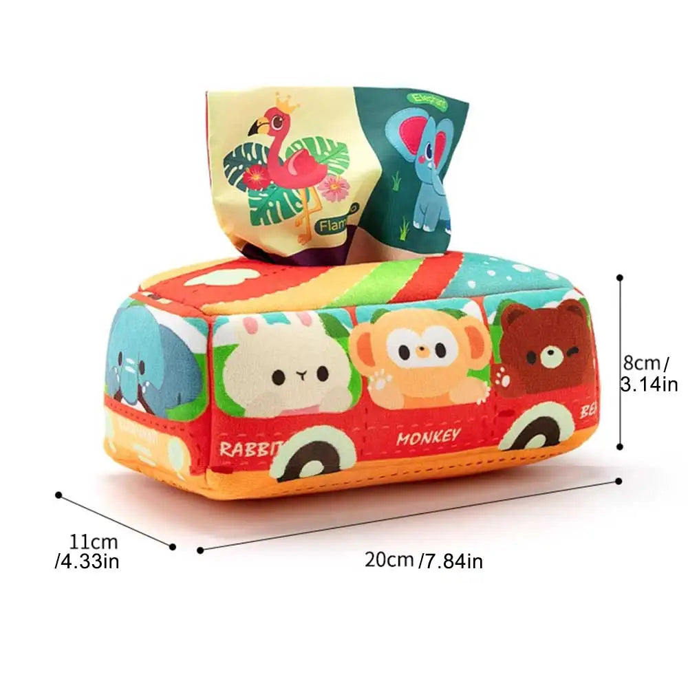 Montessori Cloth Tissue Box Toy Newborn Sensory Toys - Tophatter Daily Deals