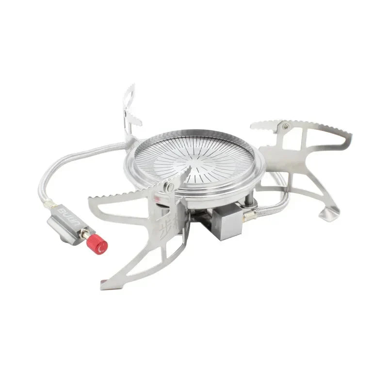 Camping Folding Gas Stove Split-Type Silver Camp Cooking - Tophatter Daily Deals
