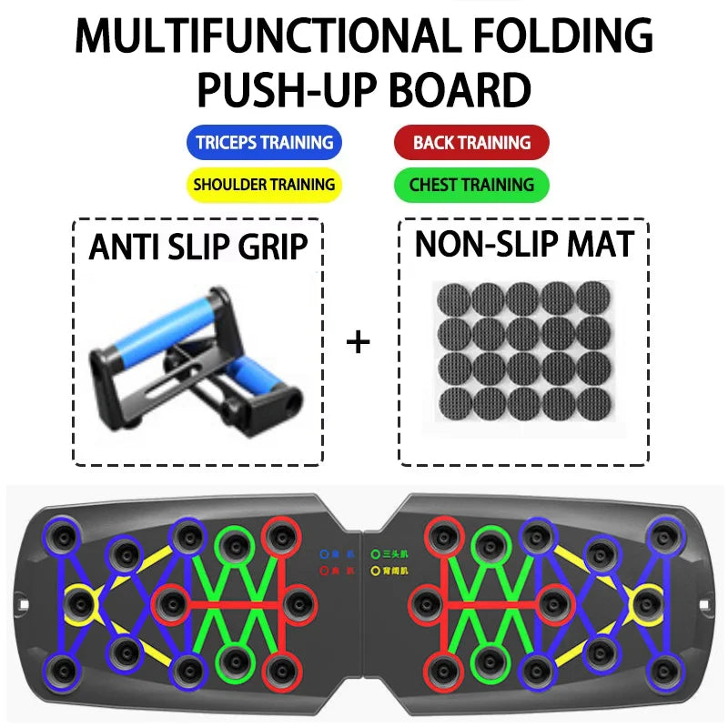 Push Up Board Foldable 28 Modes Home Workout Trainer Training board - Tophatter Daily Deals