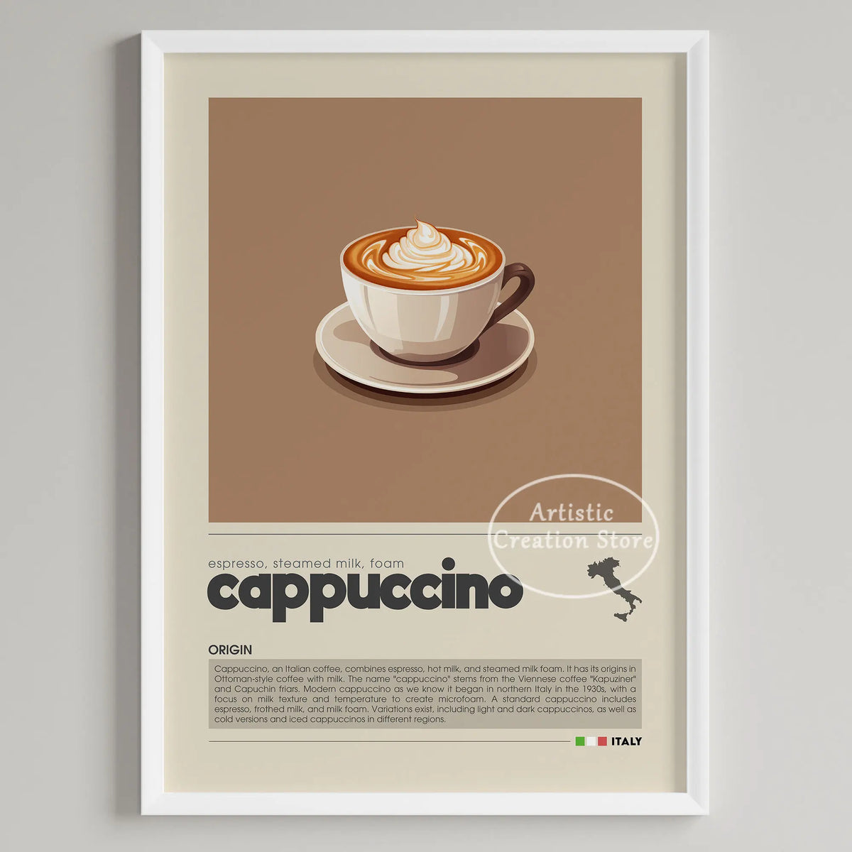 Coffee Wall Art Six Panel Minimalist Kitchen Cafe Decor 6 - Tophatter Daily Deals
