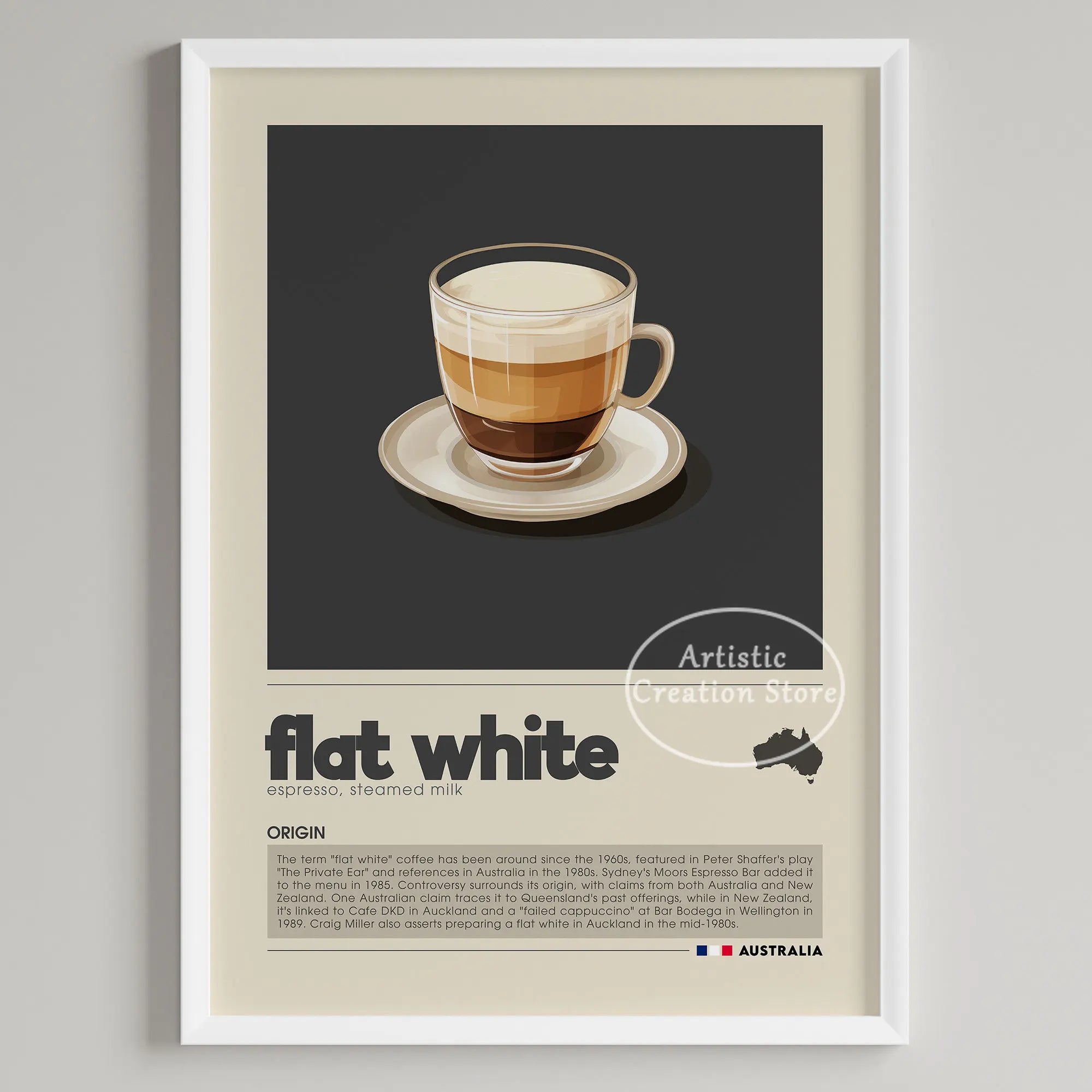 Coffee Wall Art Six Panel Minimalist Kitchen Cafe Decor 9 - Tophatter Daily Deals