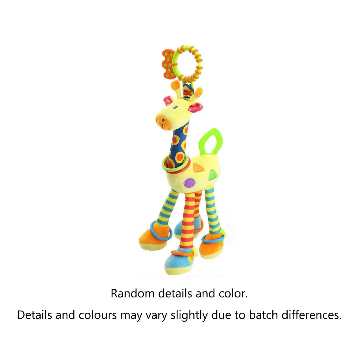 Soft Giraffe Baby Rattle Hanging Plush Newborn Sensory Toys Yellow-Giraffe - Tophatter Daily Deals