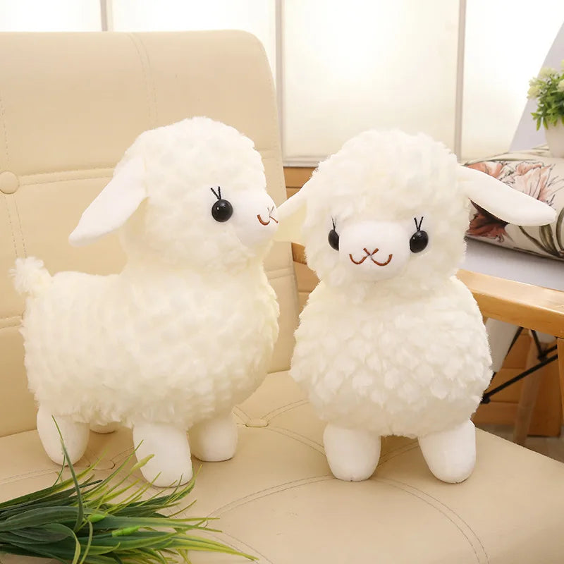 White Alpaca Sheep Llama Stuffed Plush Toy Animals - Tophatter Daily Deals