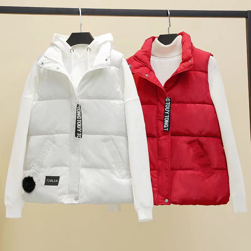 Warm Cozy Womens Puffer Vest - Boxy Short, Quilted, For Winter - Tophatter Daily Deals