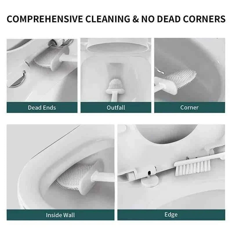 Wall Hanging Toilet Brush With Holder Bath - Tophatter Daily Deals