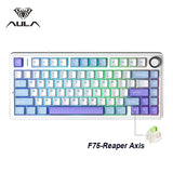 AULA F75 Compact 75 Percent Mechanical Gaming Keyboard RGB Purple and White - Tophatter Daily Deals