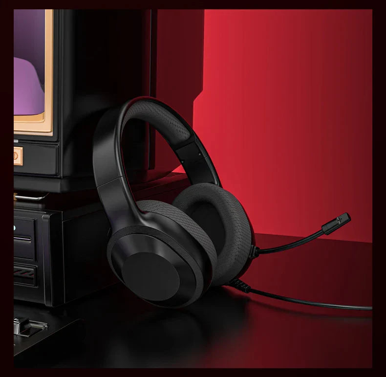 Gaming Headset Wired Lightweight With Omnidirectional Mic - Tophatter Daily Deals