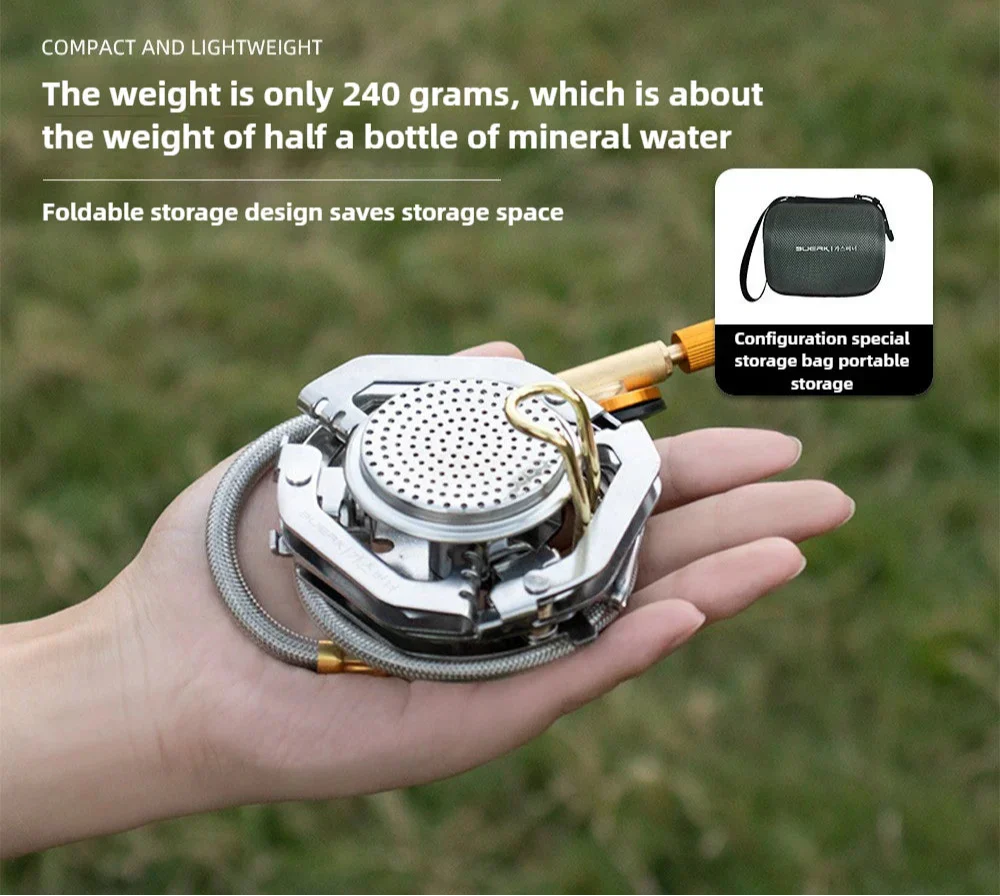 4800W Windproof Pocket Stove Silver Camp Cooking - Tophatter Daily Deals