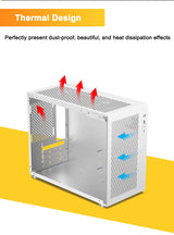 Mini ITX PC Case Transparent Side 240mm Water Cooling - Tophatter Daily Deals