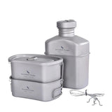 Titanium Camping Cooking Mess Set Grey Camp Cooking - Tophatter Daily Deals