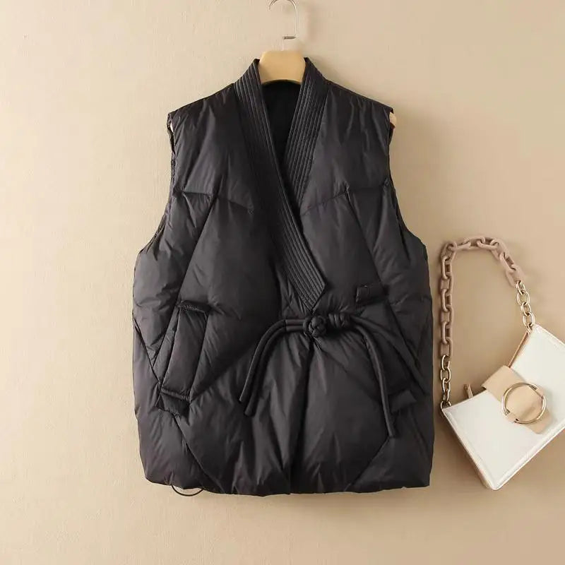 Insulating Womens Vest - Cropped Quilted, Streetwear - Tophatter Daily Deals