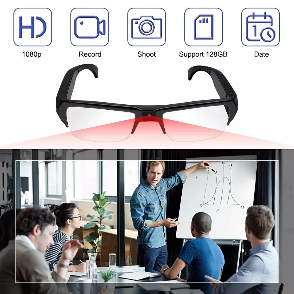 1080P Mini Camera Smart Glasses Portable Sports Glasses - Tophatter Daily Deals