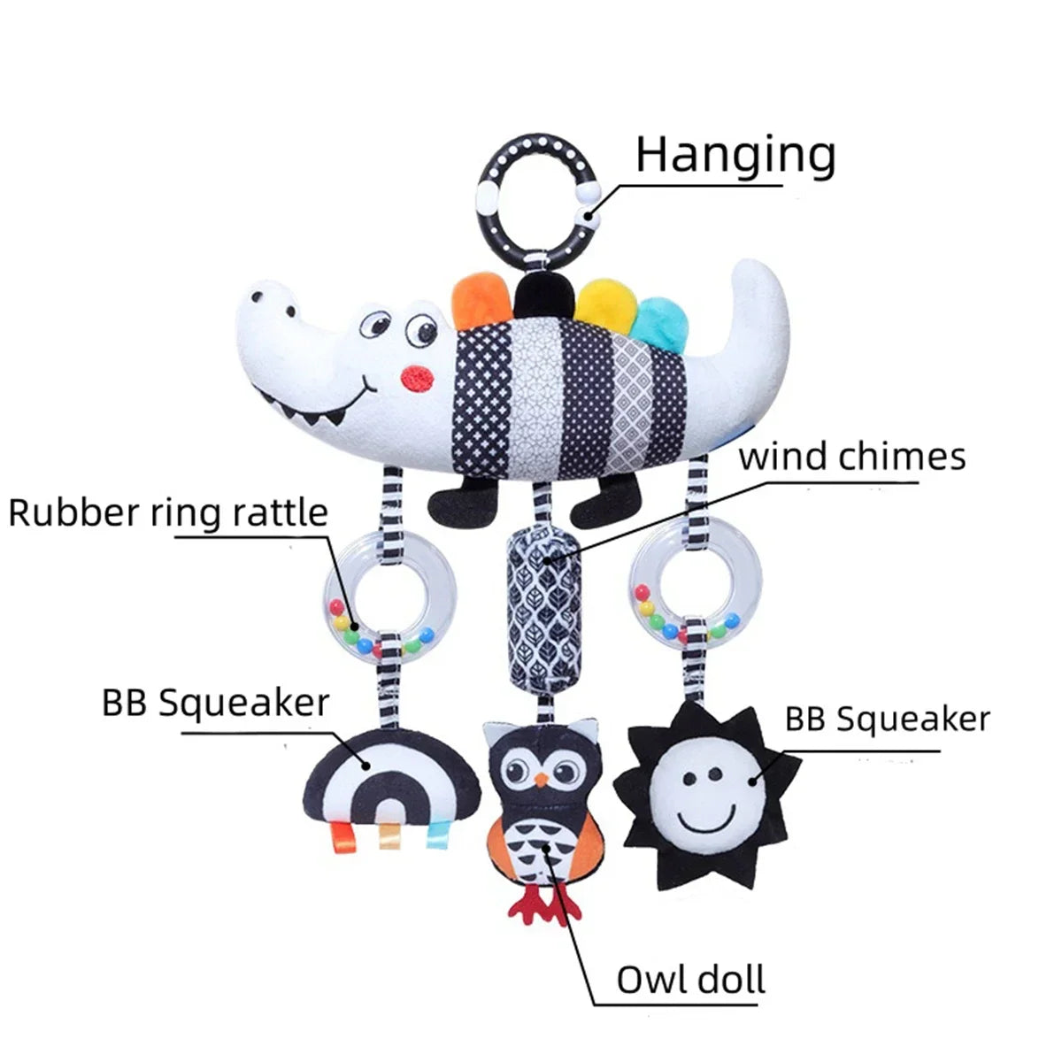 Baby Rattle Stroller Hanging Toy Newborn Sensory Toys - Tophatter Daily Deals