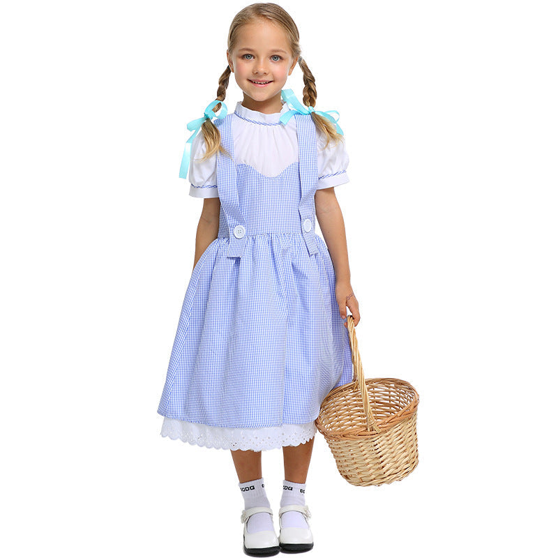 Dorothy Blue Gingham Dress Costume Halloween 2025 Cosplay - Tophatter Daily Deals