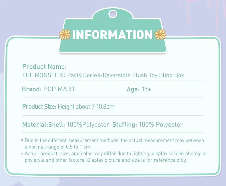 Genuine Pop Mart The Monsters Labubu Party Series - Reversible Plush Mystery Box Mythical - Tophatter Daily Deals