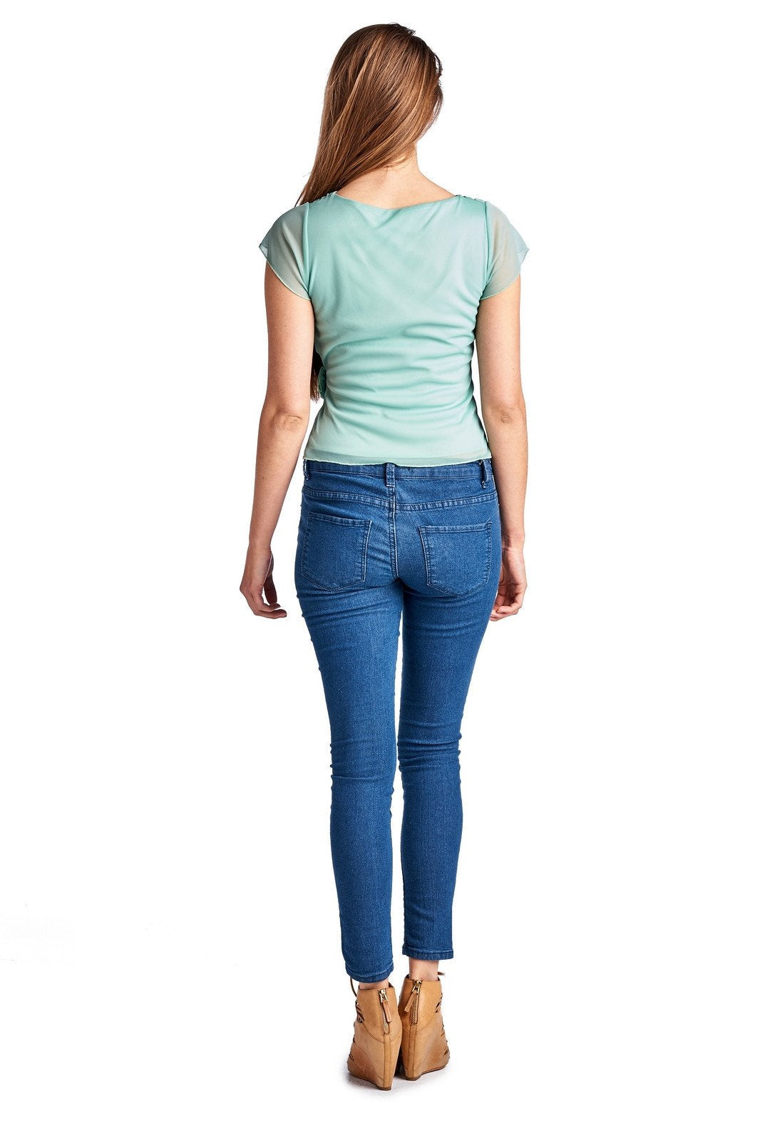 Women's Flutter Sleeve Wrap Top Tops - Tophatter Daily Deals