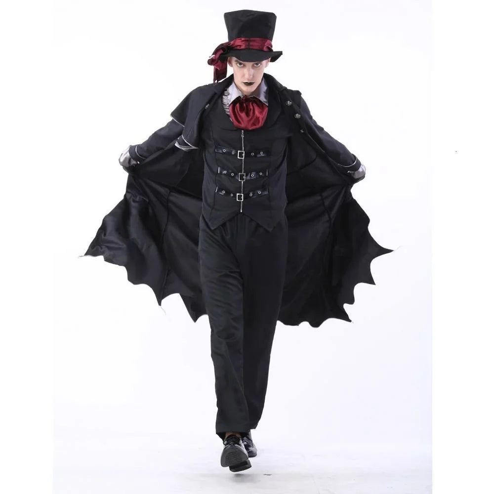 Vampire Costume Set Gothic Couple Halloween 2025 Cosplay Men - Tophatter Daily Deals