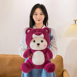Cute Rose Red Bear Plush Toy Animals - Tophatter Daily Deals