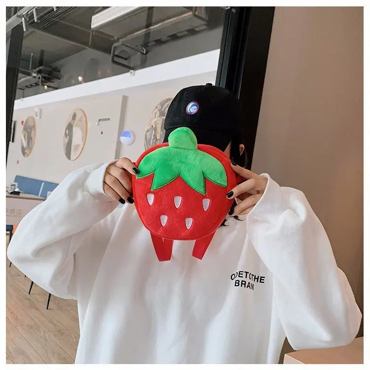 Red Strawberry Crossbody Bag Gold Chain Fruit - Tophatter Daily Deals