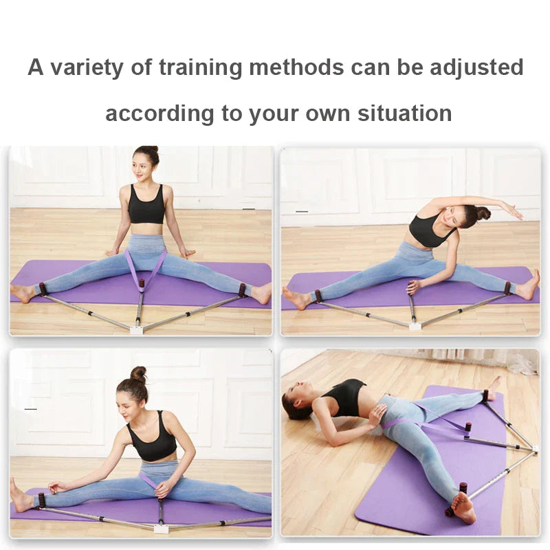 3-Bar Leg Stretcher 6-Hole Adjustment Red Fitness - Tophatter Daily Deals
