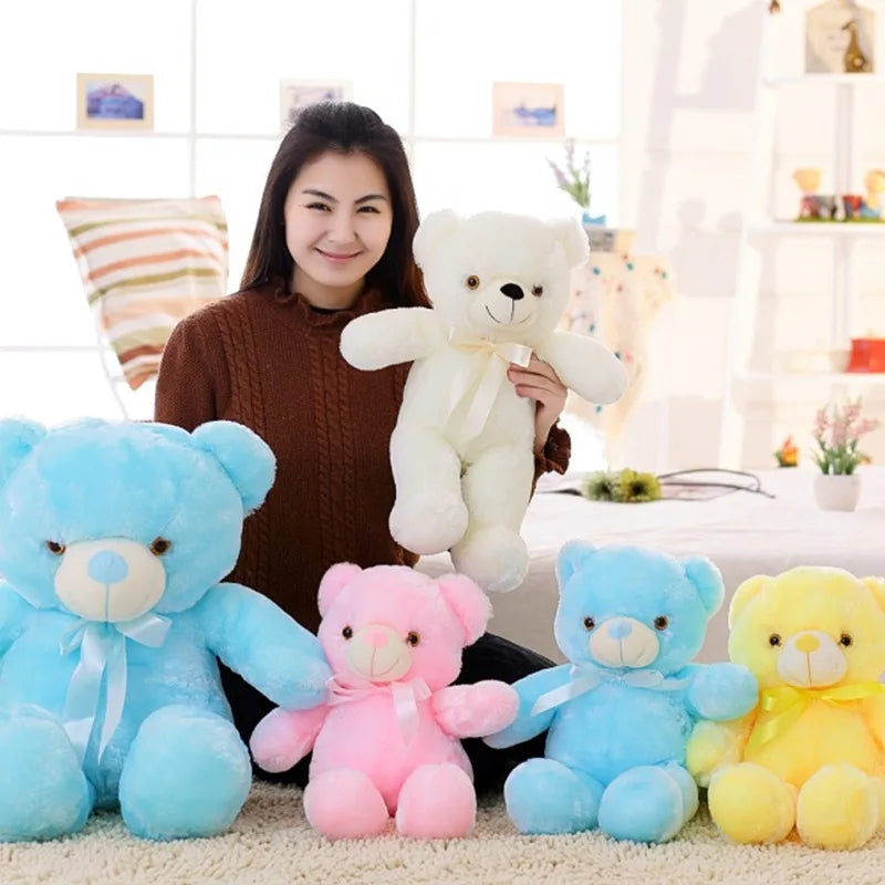 Light-Up LED Glowing Teddy Bear Stuffed Animal Plush Toy Animals - Tophatter Daily Deals